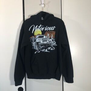 Black Glidian Heavyweight Hoodie Size Small Notorious